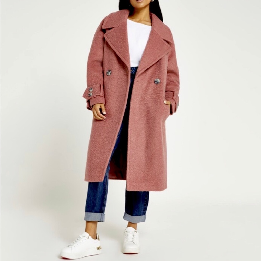 River Island Oversize Double Breasted Coat